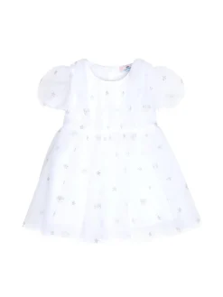 ALL-OVER EYE STAR TULLE DRESS