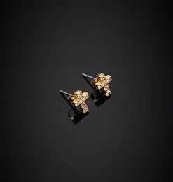BOLD CROSS EARRINGS
