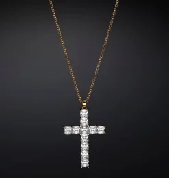 CLASSIC CROSS BIG PENDANT NECKLACE