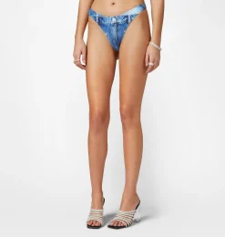 DENIM PRINT BIKINI BOTTOM