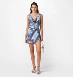 DENIM PRINT DRESS