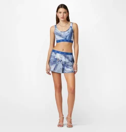 DENIM PRINT TOP