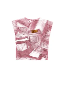 DENIM PRINT T-SHIRT