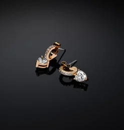 EARRINGS WITH FIRST LOVE PENDANT