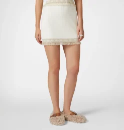 LOGOMANIA KNIT MINISKIRT