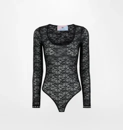 LOGOMANIA LACE BODYSUIT