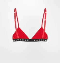 LOGOMANIA LACE TRIANGLE BRA