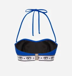 MAXI LOGOMANIA BANDEAU BIKINI TOP