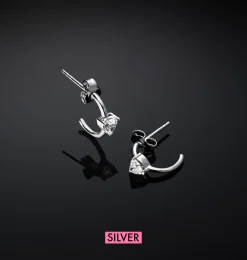 SILVER FIRST LOVE SMALL EARRINGS