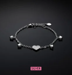 SILVER HEARTS BRACELET