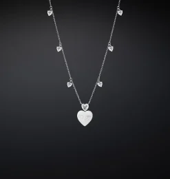 SILVER HEARTS NECKLACE