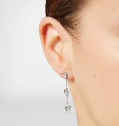 SILVER HEARTS PENDANT EARRINGS
