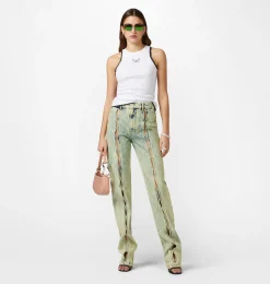 WASHED DENIM JEANS