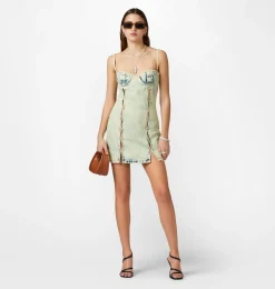 WASHED DENIM MINI DRESS